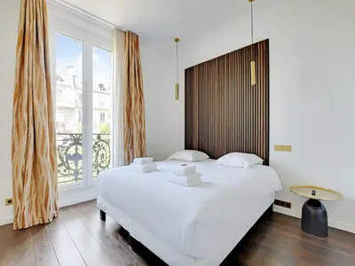 Un ou plusieurs lits dans un hébergement de l'établissement Magnificent apartment - 1BD 4P - Trocadero