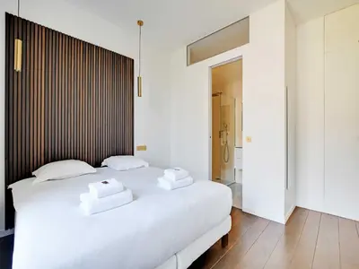 Un ou plusieurs lits dans un hébergement de l'établissement Magnificent apartment - 1BD 4P - Trocadero