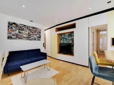 Coin salon dans l'établissement Flat with terrace 3 BDR 6P Neuilly Seine