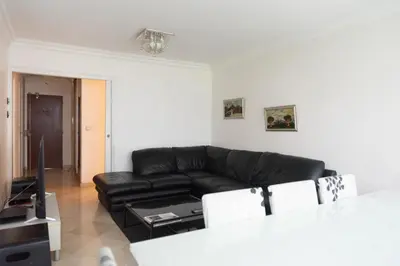 Coin salon dans l'établissement T3 apartment in the heart of La Villette