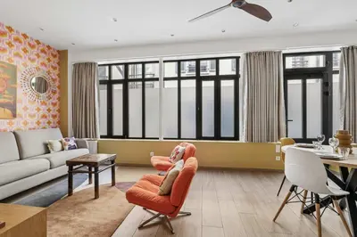 Coin salon dans l'établissement Amazing apartment - 2BR 6P - Bastille