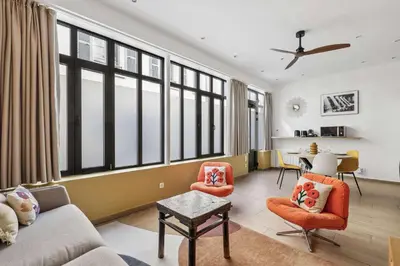 Coin salon dans l'établissement Amazing apartment - 2BR 6P - Bastille
