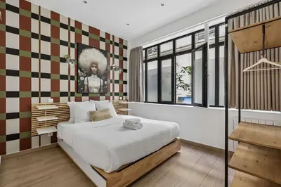 Un ou plusieurs lits dans un hébergement de l'établissement Amazing apartment - 2BR 6P - Bastille