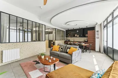 Coin salon dans l'établissement Spacious apartment - 4BR 10P - Place d'Italie