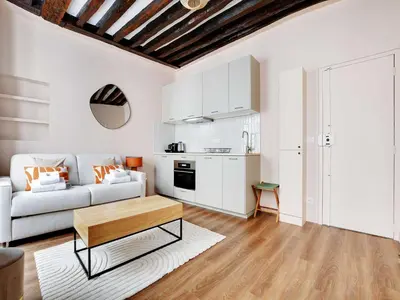 Cuisine ou kitchenette dans l'établissement Charming studio- 2P- Le Marais