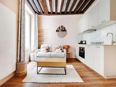 Cuisine ou kitchenette dans l'établissement Charming studio- 2P- Le Marais