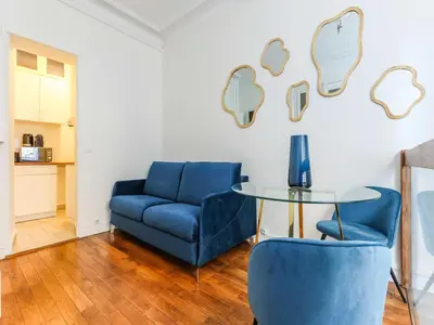 Coin salon dans l'établissement Superb souplex apt 2P - Mairie de Neuilly