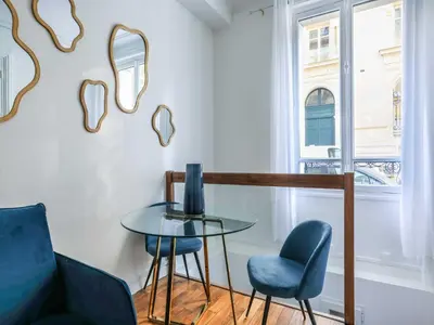 Coin salon dans l'établissement Superb souplex apt 2P - Mairie de Neuilly