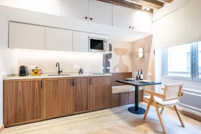 Cuisine ou kitchenette dans l'établissement HolidaysInParis - Bourg Tibourg