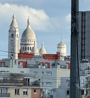 Vue générale sur Saint-Ouen ou vue de la ville depuis l'appartement