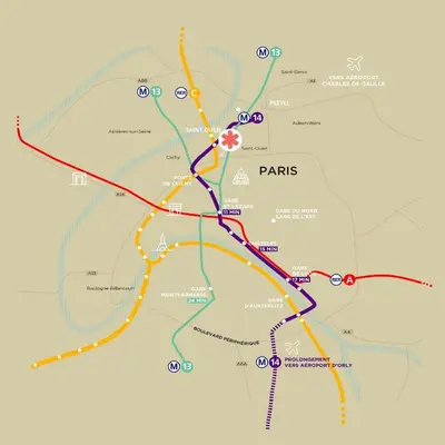 Plan de l'établissement Appartement calme et lumineux avec 2 chambres et un parking