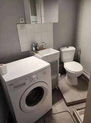 Salle de bains dans l'établissement Jardin mini maison