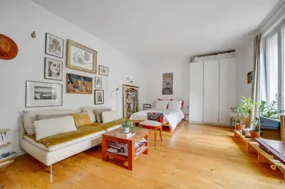 Coin salon dans l'établissement Appartement Romantique à Saint-Ouen