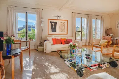 Coin salon dans l'établissement Paris St Germain Loft residence