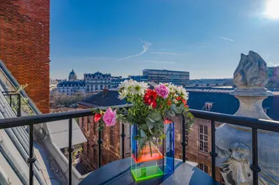 Balcon ou terrasse dans l'établissement Paris St Germain Loft residence