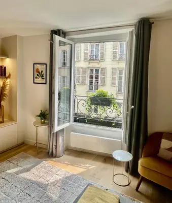Coin salon dans l'établissement Renovated Apartment Saint-Germain-des-Prés - Le Bon Marché