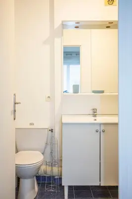 Salle de bains dans l'établissement Spacieux 2 pièces avec place de parking , la Villette