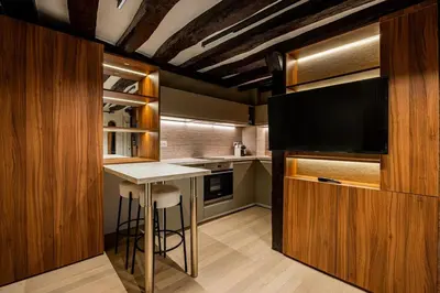 Cuisine ou kitchenette dans l'établissement Studio 2pers # Île St Louis # Bord de Seine