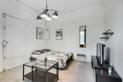 Un ou plusieurs lits dans un hébergement de l'établissement Smart apart in Paris