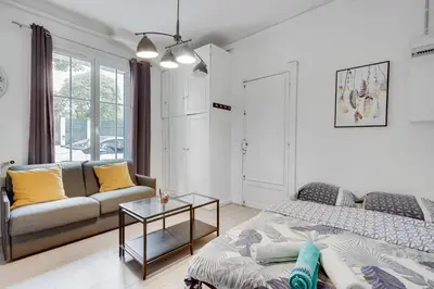 Un ou plusieurs lits dans un hébergement de l'établissement Smart apart in Paris