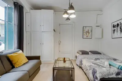 Un ou plusieurs lits dans un hébergement de l'établissement Smart apart in Paris