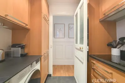 Cuisine ou kitchenette dans l'établissement Flexliving - Whole flat - Crozatier