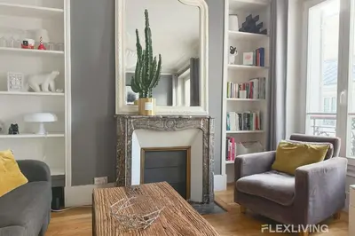 Coin salon dans l'établissement Flexliving - Whole flat - Crozatier