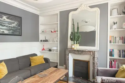 Coin salon dans l'établissement Flexliving - Whole flat - Crozatier