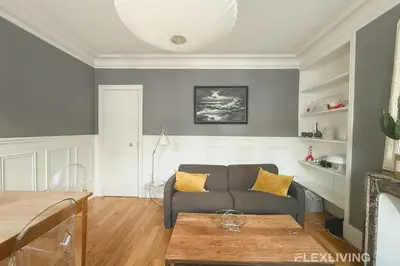 Coin salon dans l'établissement Flexliving - Whole flat - Crozatier