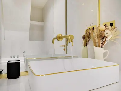 Salle de bains dans l'établissement Sublim Apartement Center of Paris Montmartre
