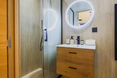 Salle de bains dans l'établissement Superb duplex 1 bedroom Center of Paris