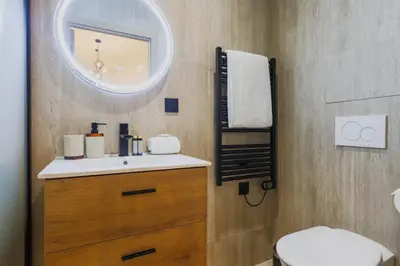 Salle de bains dans l'établissement Superb duplex 1 bedroom Center of Paris