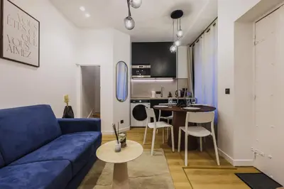Cuisine ou kitchenette dans l'établissement Superb duplex 1 bedroom Center of Paris