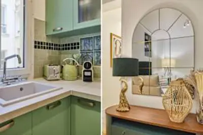 Cuisine ou kitchenette dans l'établissement Superb Apartment Le Marais Place des Vosges