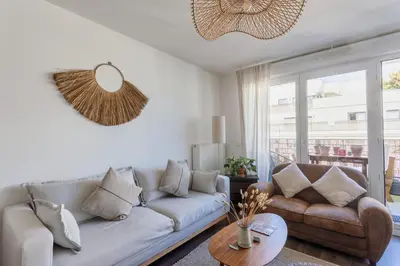 Coin salon dans l'établissement Saint-Ouen - Simone Veil 1bdr by B'Your Home