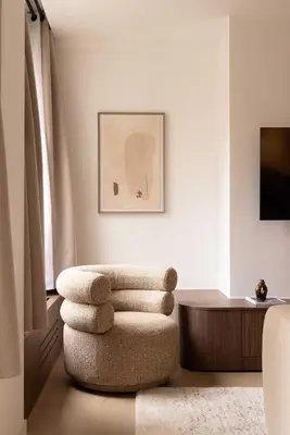 Coin salon dans l'établissement Elegant apartment - AC- 2BR-6P- Madeleine