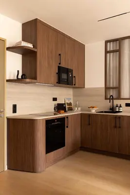 Cuisine ou kitchenette dans l'établissement Elegant apartment - AC- 2BR-6P- Madeleine