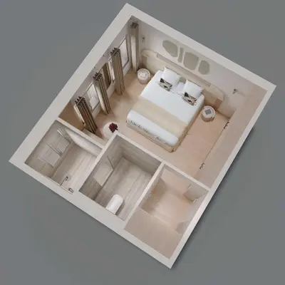 Plan de l'établissement Charming studio with AC - 2P- Musée du Louvre