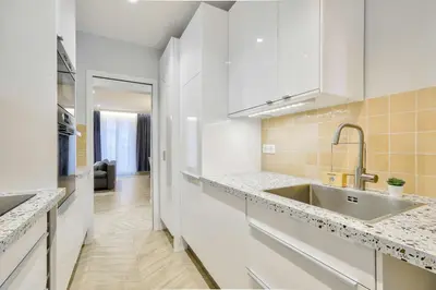 Cuisine ou kitchenette dans l'établissement Stylish and New 2BR Flat in the Heart of Paris