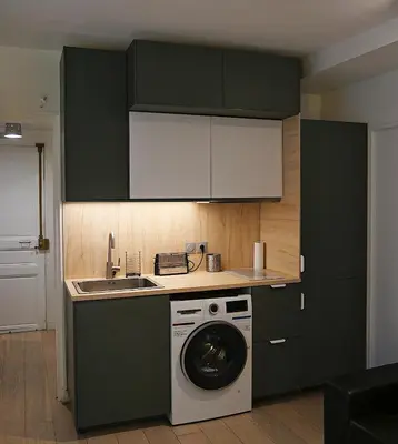 Cuisine ou kitchenette dans l'établissement Thierry's studio15