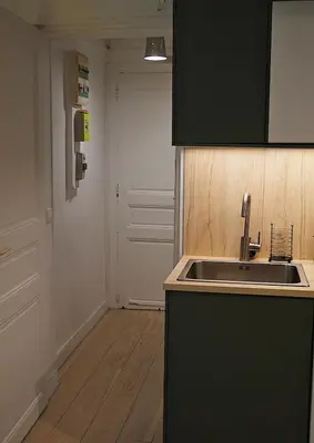 Cuisine ou kitchenette dans l'établissement Thierry's studio15