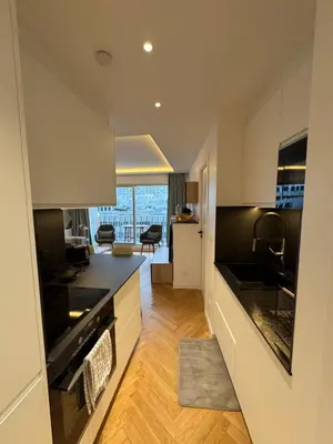 Cuisine ou kitchenette dans l'établissement 2 bedroom apartment renovated in the heart of Paris