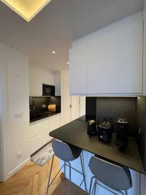 Cuisine ou kitchenette dans l'établissement 2 bedroom apartment renovated in the heart of Paris