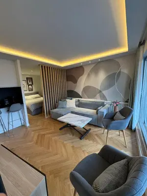 Coin salon dans l'établissement 2 bedroom apartment renovated in the heart of Paris