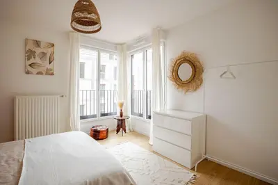 Un ou plusieurs lits dans un hébergement de l'établissement 2 room apartment near PARIS and Metro line 4