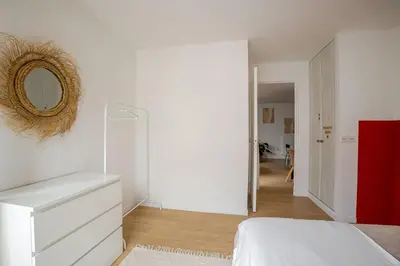 Un ou plusieurs lits dans un hébergement de l'établissement 2 room apartment near PARIS and Metro line 4