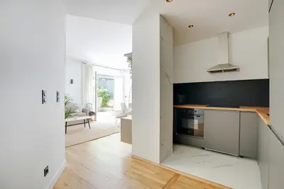 Cuisine ou kitchenette dans l'établissement Suite Double Ranelagh