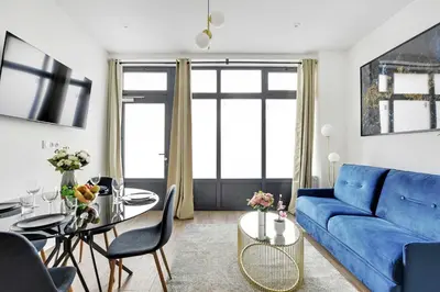 Coin salon dans l'établissement Superb apartment - 1BR 4P - Gare Montparnasse