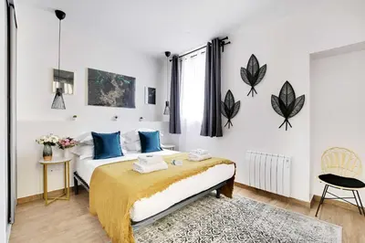 Un ou plusieurs lits dans un hébergement de l'établissement Superb apartment - 1BR 4P - Gare Montparnasse