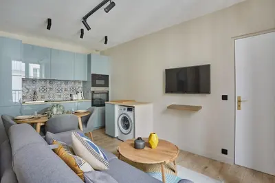 Cuisine ou kitchenette dans l'établissement Charming apartment 1BR - Montorgueil-Sentier